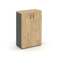 Style Project SN.STS-204 (Антрацит/Тиквуд светлый) Шкаф средний широкий (2 средних фасада ЛДСП)