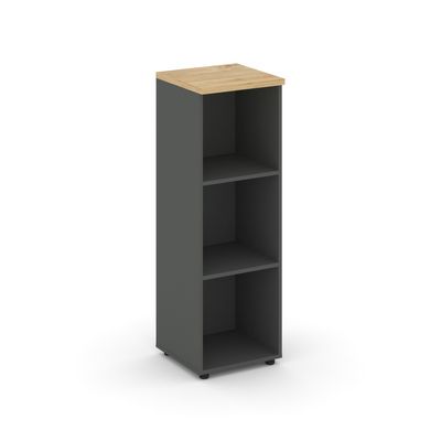 Style Project SN.STU.E-200 (Антрацит/Тиквуд светлый) Стеллаж средний узкий