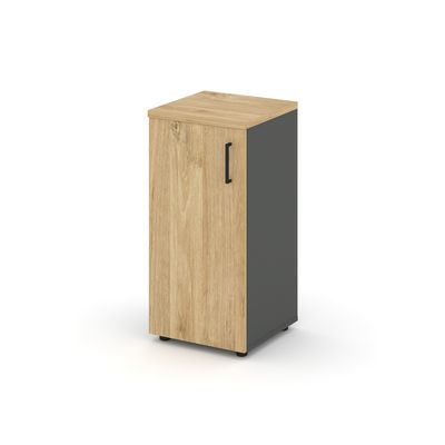 Style Project SN.STU.E-301(L) (Антрацит/Тиквуд светлый) Шкаф низкий узкий левый (1 низкий фасад ЛДСП)