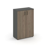 Style Project SN.STS-204 (Антрацит/Вяз благородный) Шкаф средний широкий (2 средних фасада ЛДСП)