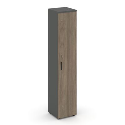 Style Project SN.STU-108 (Антрацит/Вяз благородный) Шкаф высокий узкий универсальный (1 высокий фасад ЛДСП)