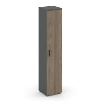 Style Project SN.STU.E-108 (Антрацит/Вяз благородный) Шкаф высокий узкий универсальный (1 высокий фасад ЛДСП)