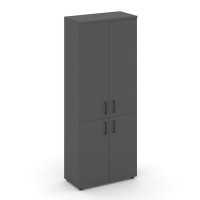 Style Project SN.STS-104 (Антрацит) Шкаф высокий широкий (2 низких фасада ЛДСП + 2 средних фасада ЛДСП)
