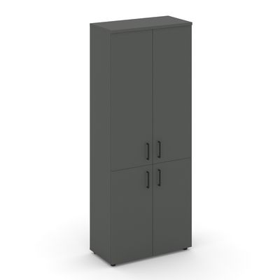 Style Project SN.STS-104 (Антрацит) Шкаф высокий широкий (2 низких фасада ЛДСП + 2 средних фасада ЛДСП)
