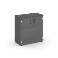 Style Project SN.STS-302 (Антрацит) Шкаф низкий широкий (2 низких фасада стекло)