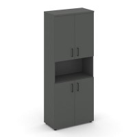 Style Project SN.STS.E-107 (Антрацит) Шкаф высокий широкий (4 низких фасада ЛДСП)