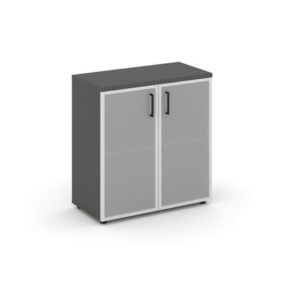 Style Project SN.STS.E-303 (Антрацит) Шкаф низкий широкий (2 низких фасада стекло сатин в раме)