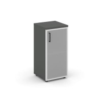 Style Project SN.STU-303(R) (Антрацит) Шкаф низкий узкий правый (1 низкий фасад стекло сатин в раме)