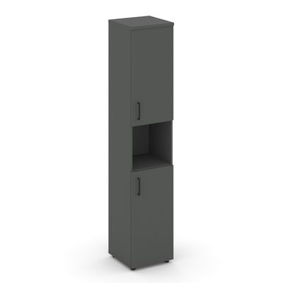 Style Project SN.STU.E-107(R) (Антрацит) Шкаф высокий узкий правый (2 низких фасада ЛДСП)