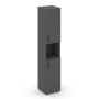 Style Project SN.STU.E-107(R) (Антрацит) Шкаф высокий узкий правый (2 низких фасада ЛДСП)