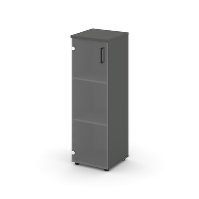 Style Project SN.STU.E-205(L) (Антрацит) Шкаф средний узкий левый (1 средний фасад стекло прозрачное)