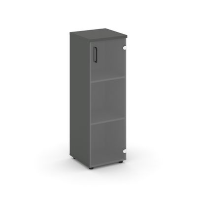 Style Project SN.STU.E-205(R) (Антрацит) Шкаф средний узкий правый (1 средний фасад стекло прозрачное)