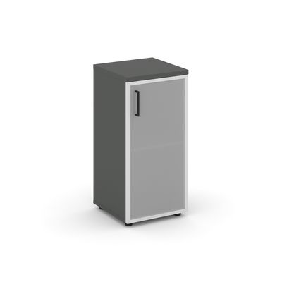 Style Project SN.STU.E-303(R) (Антрацит) Шкаф низкий узкий правый (1 низкий фасад стекло сатин в раме)