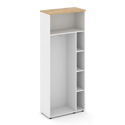 Style Project SN.GB.E-003 (Белый/Тиквуд светлый) Гардероб широкий неглубокий