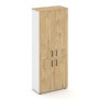 Style Project SN.STS-104 (Белый/Тиквуд светлый) Шкаф высокий широкий (2 низких фасада ЛДСП + 2 средних фасада ЛДСП)
