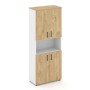 Style Project SN.STS.E-107 (Белый/Тиквуд светлый) Шкаф высокий широкий (4 низких фасада ЛДСП)