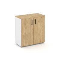 Style Project SN.STS.E-301 (Белый/Тиквуд светлый) Шкаф низкий широкий (2 низких фасада ЛДСП)