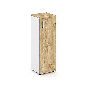 Стайл Проджект SN.STU-204(R) (Белый/Тиквуд светлый) Шкаф средний узкий правый (1 средний фасад ЛДСП)