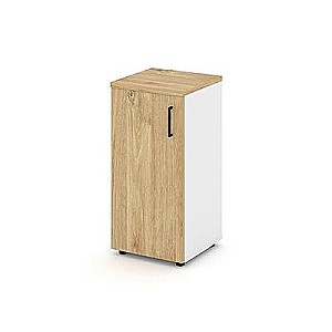 Стайл Проджект SN.STU-301(L) (Белый/Тиквуд светлый) Шкаф низкий узкий левый (1 низкий фасад ЛДСП)