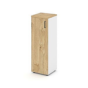 Стайл Проджект SN.STU.E-204(L) (Белый/Тиквуд светлый) Шкаф средний узкий левый (1 средний фасад ЛДСП)