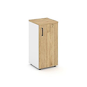 Стайл Проджект SN.STU.E-301(R) (Белый/Тиквуд светлый) Шкаф низкий узкий правый (1 низкий фасад ЛДСП)