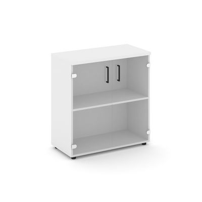 Style Project SN.STS.E-302 (Белый) Шкаф низкий широкий (2 низких фасада стекло)