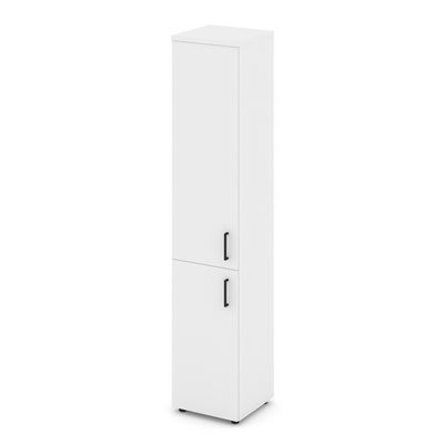 Style Project SN.STU-104(L) (Белый) Шкаф высокий узкий левый (1 низкий фасад ЛДСП + 1 средний фасад ЛДСП)