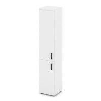 Style Project SN.STU.E-104(L) (Белый) Шкаф высокий узкий левый (1 низкий фасад ЛДСП + 1 средний фасад ЛДСП)