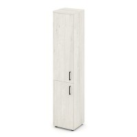 Style Project SN.STU.E-104(L) (Дуб наварра) Шкаф высокий узкий левый (1 низкий фасад ЛДСП + 1 средний фасад ЛДСП)