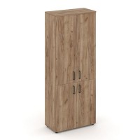 Style Project SN.STS-104 (Дуб табак) Шкаф высокий широкий (2 низких фасада ЛДСП + 2 средних фасада ЛДСП)