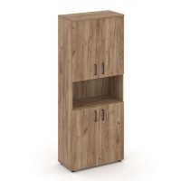 Style Project SN.STS.E-107 (Дуб табак) Шкаф высокий широкий (4 низких фасада ЛДСП)