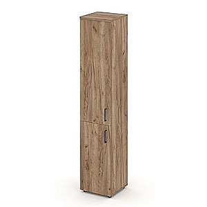 Стайл Проджект SN.STU-104(L) (Дуб табак) Шкаф высокий узкий левый (1 низкий фасад ЛДСП + 1 средний фасад ЛДСП)
