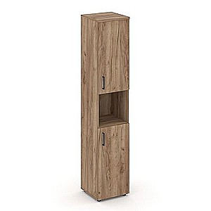 Стайл Проджект SN.STU-107(R) (Дуб табак) Шкаф высокий узкий правый (2 низких фасада ЛДСП)