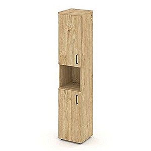 Стайл Проджект SN.STU-107(L) (Тиквуд светлый) Шкаф высокий узкий левый (2 низких фасада ЛДСП)