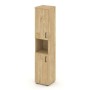 Style Project SN.STU-107(L) (Тиквуд светлый) Шкаф высокий узкий левый (2 низких фасада ЛДСП)