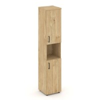 Style Project SN.STU-107(R) (Тиквуд светлый) Шкаф высокий узкий правый (2 низких фасада ЛДСП)