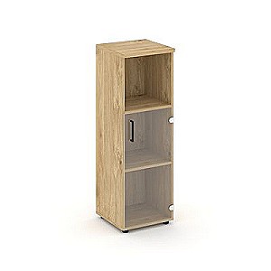 Стайл Проджект SN.STU-202(R) (Тиквуд светлый) Шкаф средний узкий правый (1 низкий фасад стекло прозрачное)