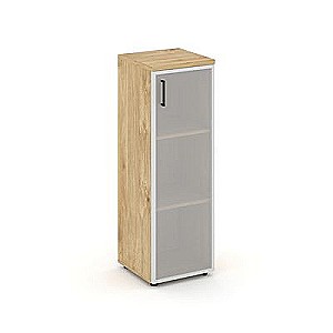 Стайл Проджект SN.STU-206(R) (Тиквуд светлый) Шкаф средний узкий правый (1 средний фасад стекло сатин в раме)