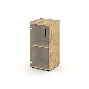 Стайл Проджект SN.STU-302(L) (Тиквуд светлый) Шкаф низкий узкий левый (1 низкий фасад стекло)