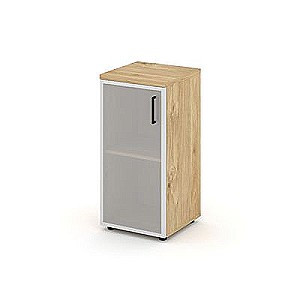 Стайл Проджект SN.STU-303(L) (Тиквуд светлый) Шкаф низкий узкий левый (1 низкий фасад стекло сатин в раме)