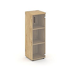 Стайл Проджект SN.STU.E-205(R) (Тиквуд светлый) Шкаф средний узкий правый (1 средний фасад стекло прозрачное)