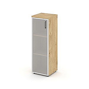 Стайл Проджект SN.STU.E-206(L) (Тиквуд светлый) Шкаф средний узкий левый (1 средний фасад стекло сатин в раме)