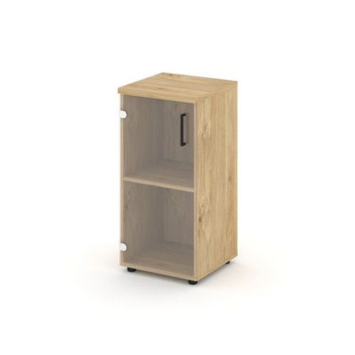 Стайл Проджект SN.STU.E-302(L) (Тиквуд светлый) Шкаф низкий узкий левый (1 низкий фасад стекло)