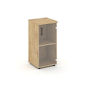 Стайл Проджект SN.STU.E-302(R) (Тиквуд светлый) Шкаф низкий узкий правый (1 низкий фасад стекло прозрачное)