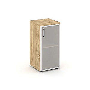 Стайл Проджект SN.STU.E-303(R) (Тиквуд светлый) Шкаф низкий узкий правый (1 низкий фасад стекло сатин в раме)