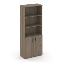 Style Project SN.STS-101 (Вяз благородный) Шкаф высокий широкий (2 низких фасада ЛДСП)