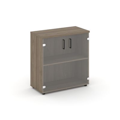 Style Project SN.STS.E-302 (Вяз благородный) Шкаф низкий широкий (2 низких фасада стекло)