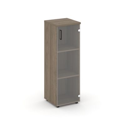 Style Project SN.STU-205(R) (Вяз благородный) Шкаф средний узкий правый (1 средний фасад стекло прозрачное)