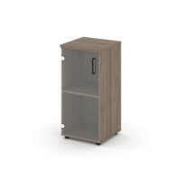 Style Project SN.STU-302(L) (Вяз благородный) Шкаф низкий узкий левый (1 низкий фасад стекло)