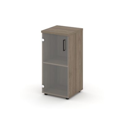 Style Project SN.STU.E-302(L) (Вяз благородный) Шкаф низкий узкий левый (1 низкий фасад стекло)